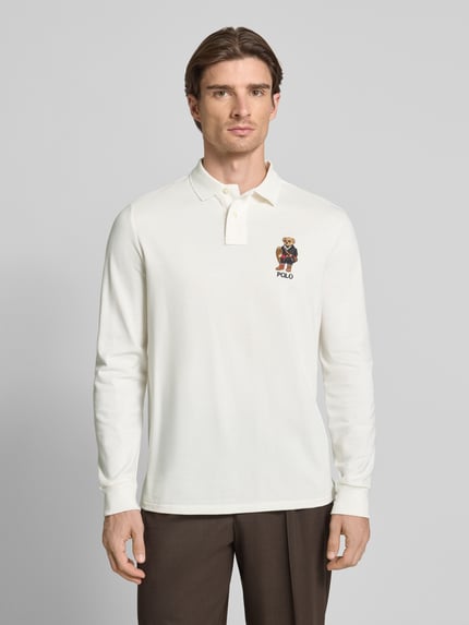Polo Ralph Lauren Classic Fit Poloshirt mit Label-Stitching Offwhite 4