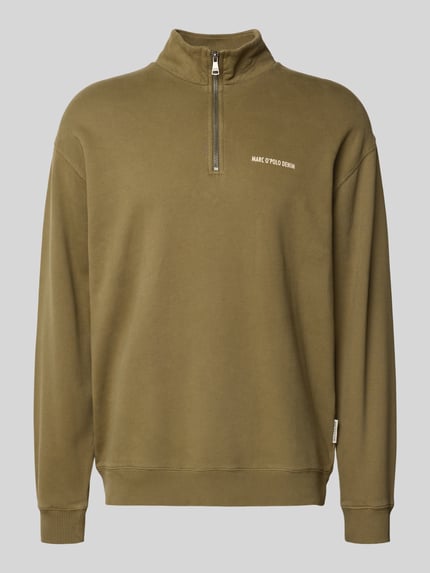 Marc O'Polo DENIM Regular fit sweatshirt van puur katoen Olijfgroen - 2