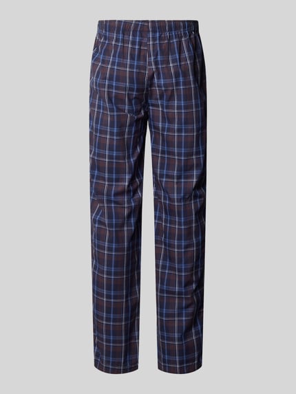 Produktfoto, Pyjama-Hose im Allover-Look mit Tunnelzug von bugatti z bawełny, krój regular fit, wzór na całej powierzchni, pas elastyczny, tunel