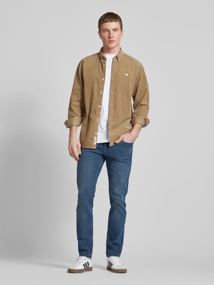 ONLY & SONS Jeansy o kroju slim fit z naszywką z logo model ‘Loom’ Średnioszary 1