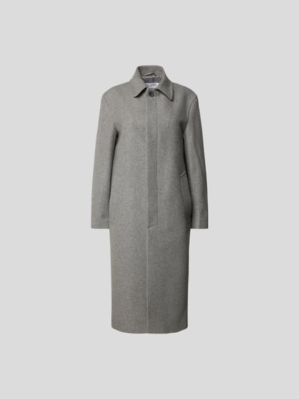 Filippa K Lange jas met platte kraag Donkergrijs - 2