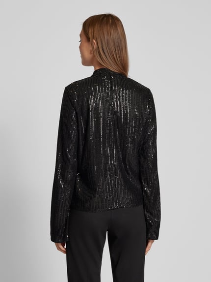 YAS Shirt met lange mouwen en opstaande kraag, model 'PALLI' Zwart - 5