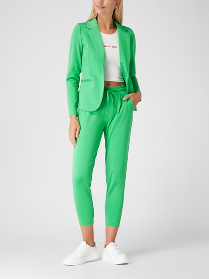 ICHI Cropped Sweathose mit Stretch-Anteil Modell 'Kate' Gruen 1