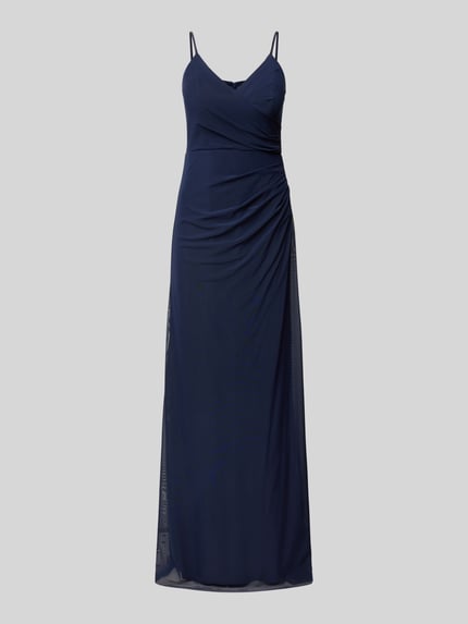 TROYDEN COLLECTION Abendkleid mit seitlichen Raffungen Marine 2