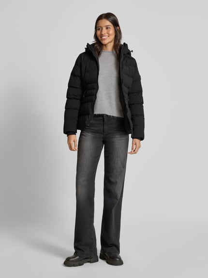 Cars Jeans Kurtka w stylu puffer z kieszeniami zapinanymi na zamek błyskawiczny model 'MONYA' Czarny 1