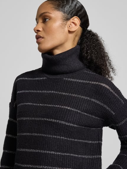 VILA Regular Fit Pullover mit Rollkragen Modell 'Zaza' Black 3