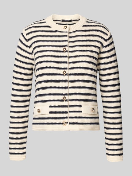 Regular Fit Strickjacke aus Baumwoll-Mix Modell 'VODKA' Shop The Look MANNEQUINE