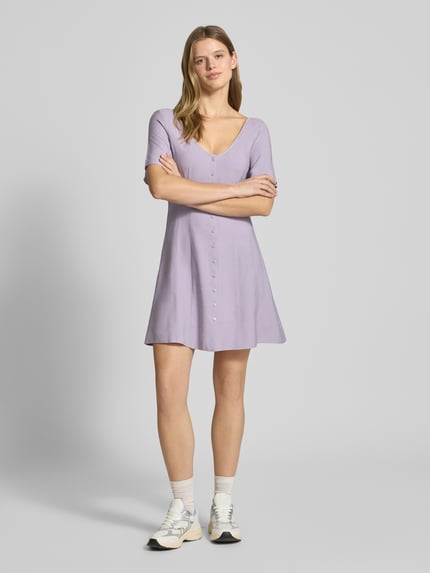 Calvin Klein Jeans Mini-jurk met labelstitching Lavendel - 1