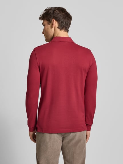 Christian Berg Men Poloshirt mit Label-Stitching  Dunkelrot 5