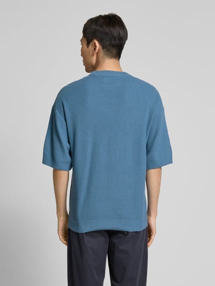 JACK & JONES Premium Koszulka dzianinowa z dekoltem w łódkę model 'KALEB' Oceaniczny 5