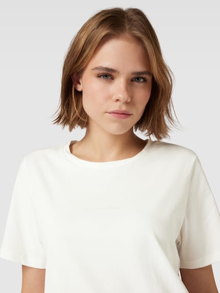 Marc O'Polo DENIM T-shirt z detalem z logo Biały 3