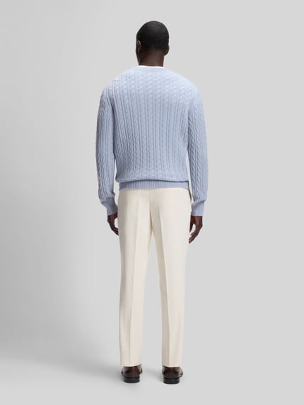 BOSS Regular Fit Pullover mit Baumwoll-Anteil Modell 'Furlan' Hellblau 5