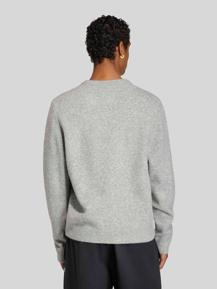 adidas Originals Sweter z wyhaftowanym logo Średnioszary melanż 4