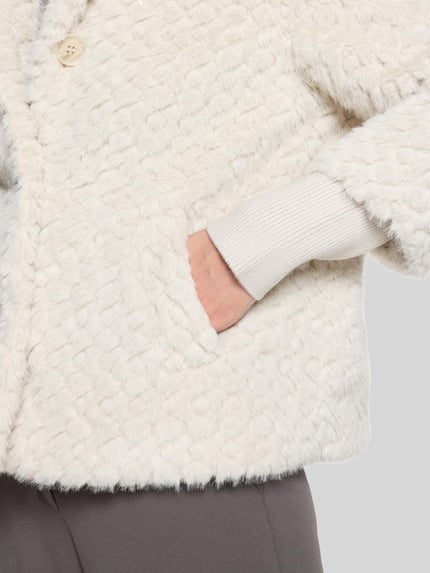 Betty Barclay Teddyjacke mit Stehkragen Sand 3