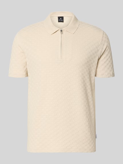 Produktfoto, Regular Fit Poloshirt von Paul Smith in Beige aus reiner Baumwolle mit Polokragen, kurzärmliges Design, fein strukturierte Oberfläche