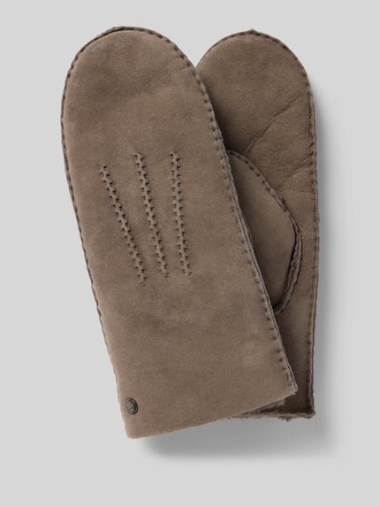 Roeckl Handschoenen van lamswol, model 'OSLO' Middengrijs - 1