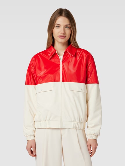 Tommy Hilfiger Bomberka dwukolorowa model ‘TERRY’ Czerwony 4