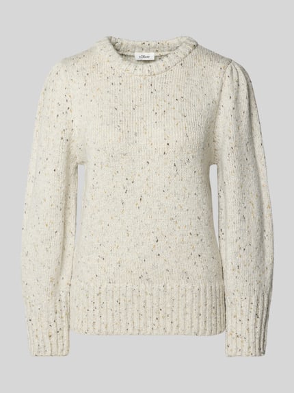 s.Oliver RED LABEL Regular Fit Strickpullover mit Baumwoll-Anteil Offwhite 2