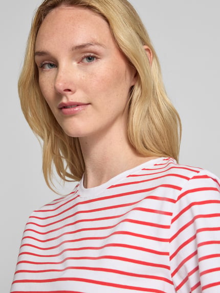 VILA T-shirt met ronde hals, model 'NORA' Lichtrood - 3