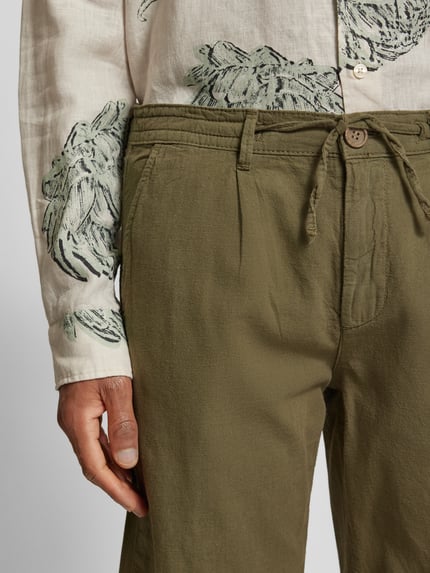 Cars Jeans Regular Fit Shorts mit Bindegürtel Modell 'HORAN' Schilf 3