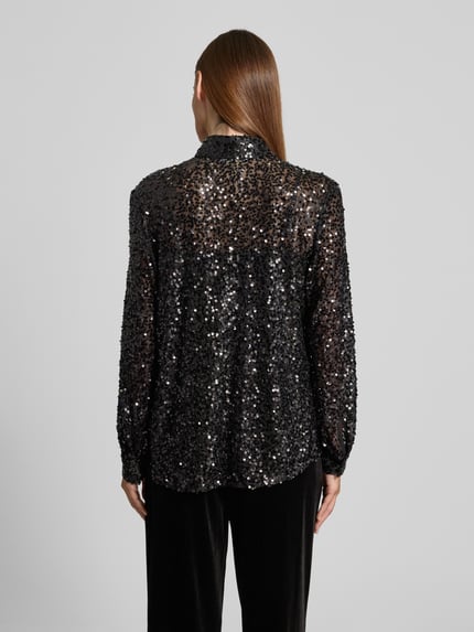 Christian Berg Cocktail Regular Fit Bluse mit Pailletten Black 5