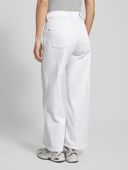 CAMBIO Flared Jeans mit verkürztem Schnitt Modell 'PALLAZZO' Weiss 5