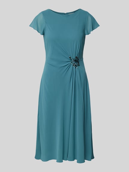 Christian Berg Cocktail Cocktailkleid mit Ziersteinbesatz Smaragd Melange 2