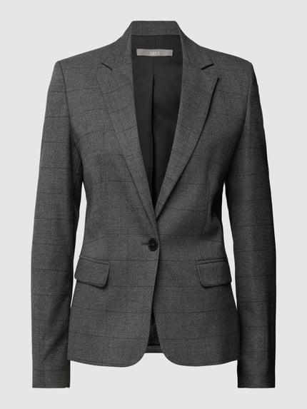 Jake*s Collection Blazer mit Gitterkaro Anthrazit 2