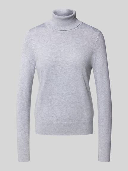 Christian Berg Woman Rollkragenpullover aus Viskose-Mix Hellgrau Melange 2