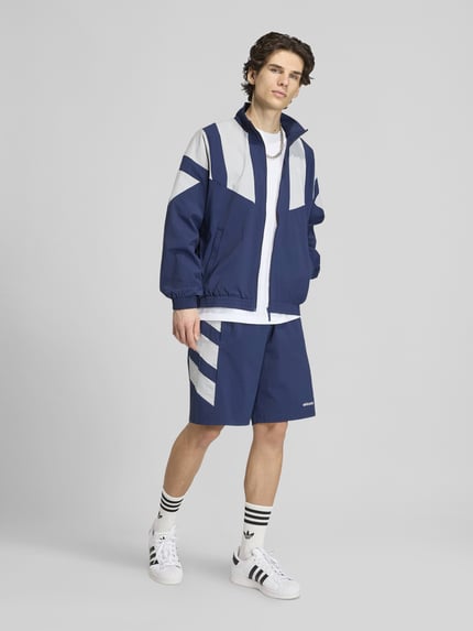 adidas Originals Relaxed Fit Sweatjacke mit Label-Stitching Marine 1