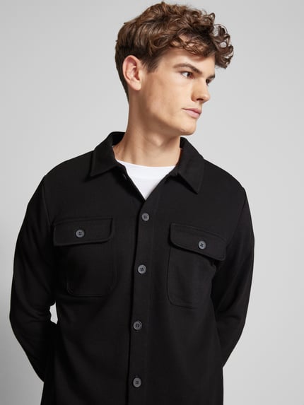 ONLY & SONS Vrijetijdsoverhemd met Knoopsluiting Model 'NEWKODYL' Zwart - 3