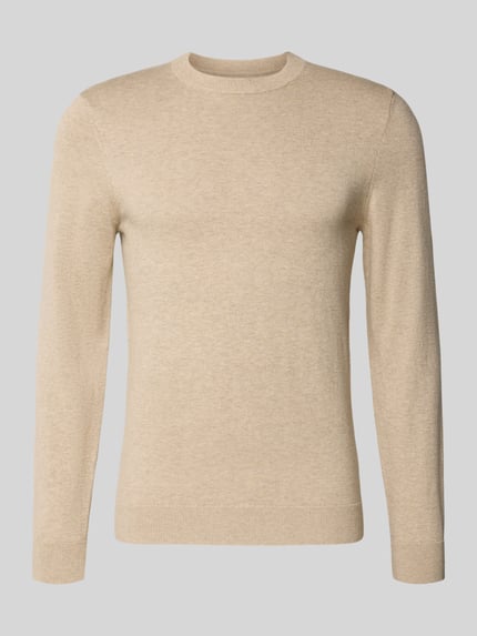 MCNEAL Gebreide pullover van een mix van katoen en kasjmier met ronde hals Roodbruin gemêleerd - 2