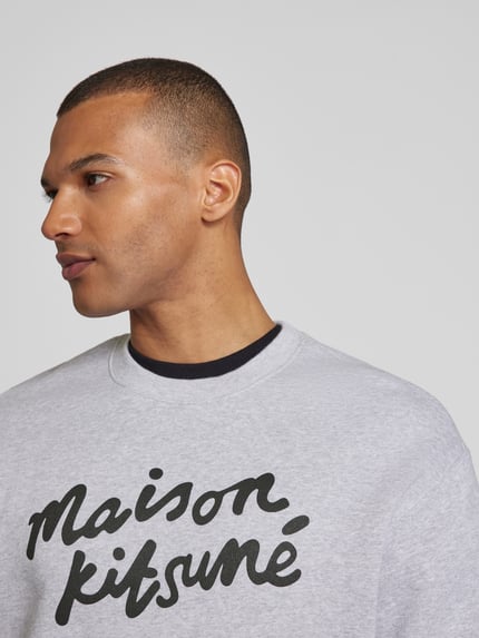 MAISON KITSUNÉ Sweatshirt met labelprint Lichtgrijs gemêleerd - 3
