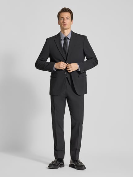 BOSS Slim Fit Anzughose aus Schurwoll-Mix Modell 'H-GIO-MM-C-NF' Black 1