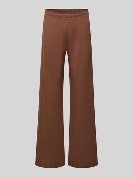 Produktfoto, Regular Fit Sweatpants aus Viskose-Mix von s.Oliver RED LABEL in Braun, unifarben, Mid Waist, elastischer Bund, glatte Sweat-Textur