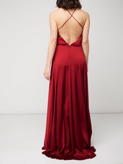 unique Abendkleid mit Spaghettiträgern Kirsche 5