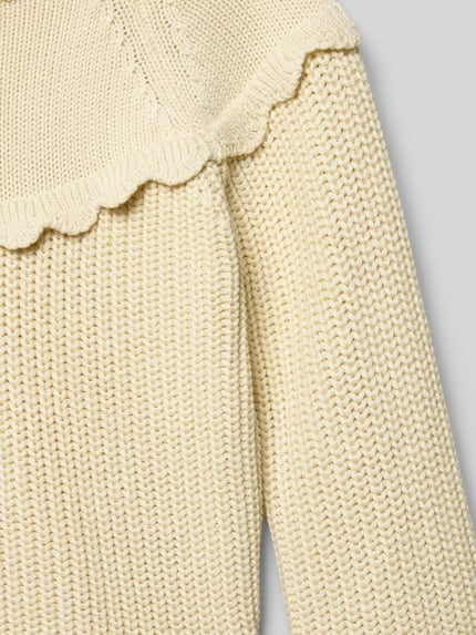 Steiff Regular Fit Pullover in Strick-Optik Ecru 2