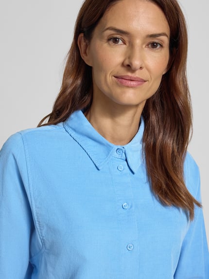 s.Oliver RED LABEL Bluzka koszulowa o kroju regular fit z czystej bawełny Niebieski 3