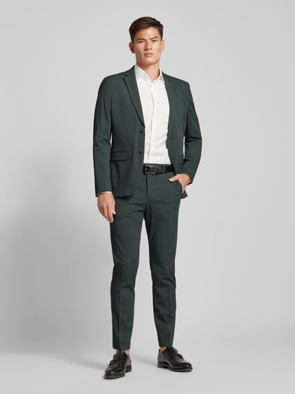 Jake*s Super Slim Fit Business-Hemd mit Knopfleiste Ecru 1