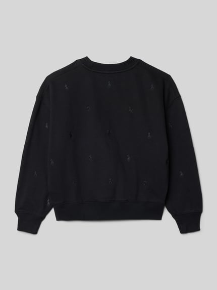 Polo Ralph Lauren Teens Sweatshirt met ribboorden Zwart - 3