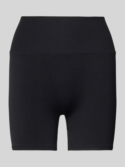 Produktfoto, Radlerhose mit elastischem Bund Modell 'Shape Seamless' von aim'n, czarny materiał z elastycznym stretchem, krój slim fit, szerokość w rozmiarze S: 28 cm, długość nogawki od wewnątrz: 11 cm
