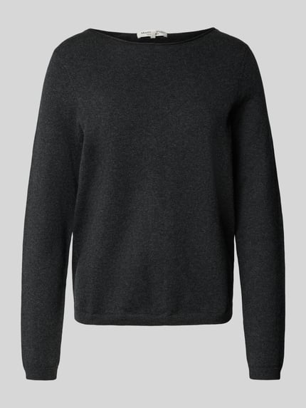Marc O'Polo Regular fit gebreide pullover met scheerwol Donkergrijs - 2