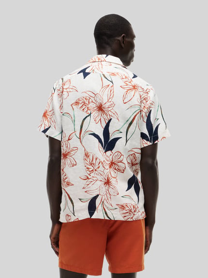 Tommy Hilfiger Relaxed Fit Freizeithemd aus reinem Leinen Offwhite 5