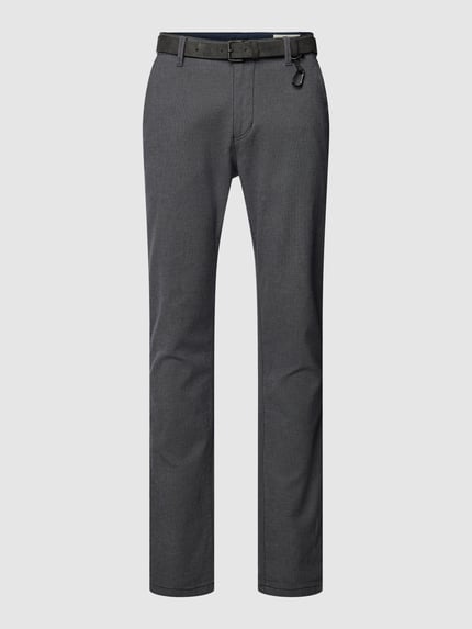 Tom Tailor Denim Chinosy z paskiem Antracytowy 2