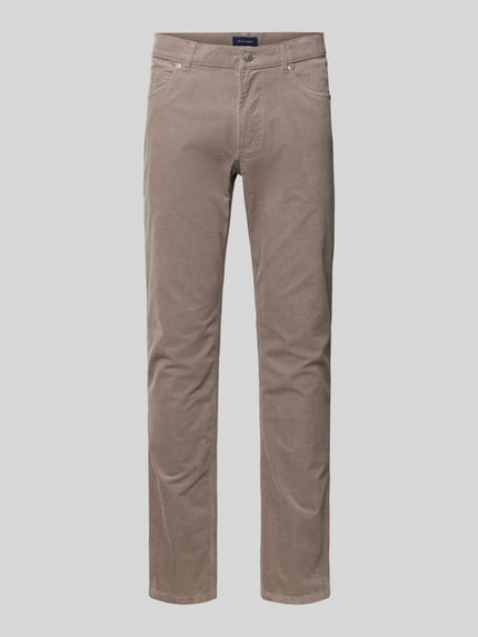 Christian Berg Men Cordhose mit 5-Pocket-Design Silber 2