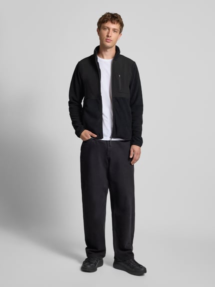 Blend Fleecejacke mit Reißverschlusstaschen Modell 'MARIO' Black 1