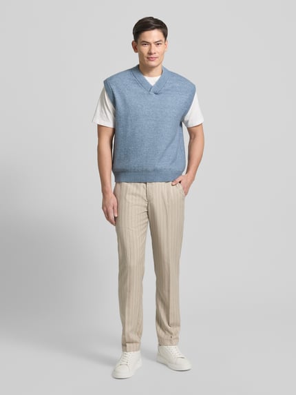 Les Deux Regular Fit Stoffhose mit Woll-Anteil Beige 1