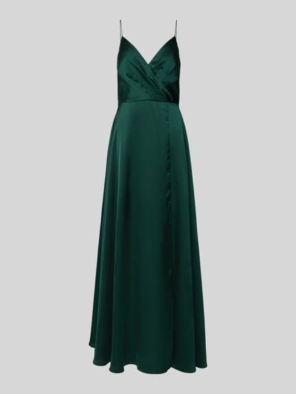 LUXUAR FASHION Avondjurk met hartvormige hals Donkergroen - 2