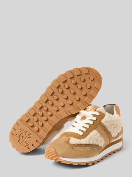 Lauren Ralph Lauren Sneaker aus Leder mit Teddyfell Modell 'DANI' Sand 4