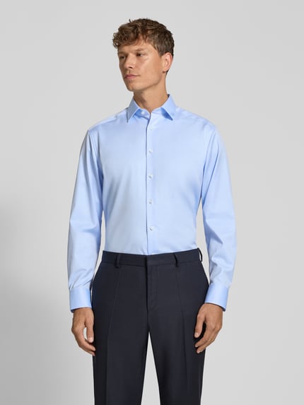 OLYMP Regular Fit Businesshemd aus reiner Baumwolle Bleu 4